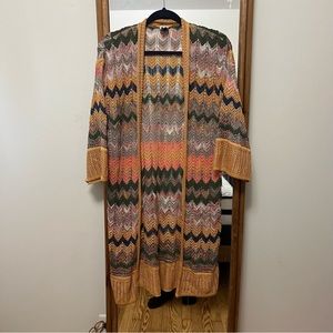 Missoni zig zag boho knit belle sleeve sweater